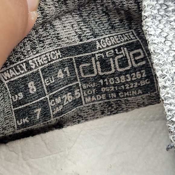 Hey Dude Wally Stretch Aggregate Mens 8 Gray Lightweight Slip On Casual Comfort main image 11